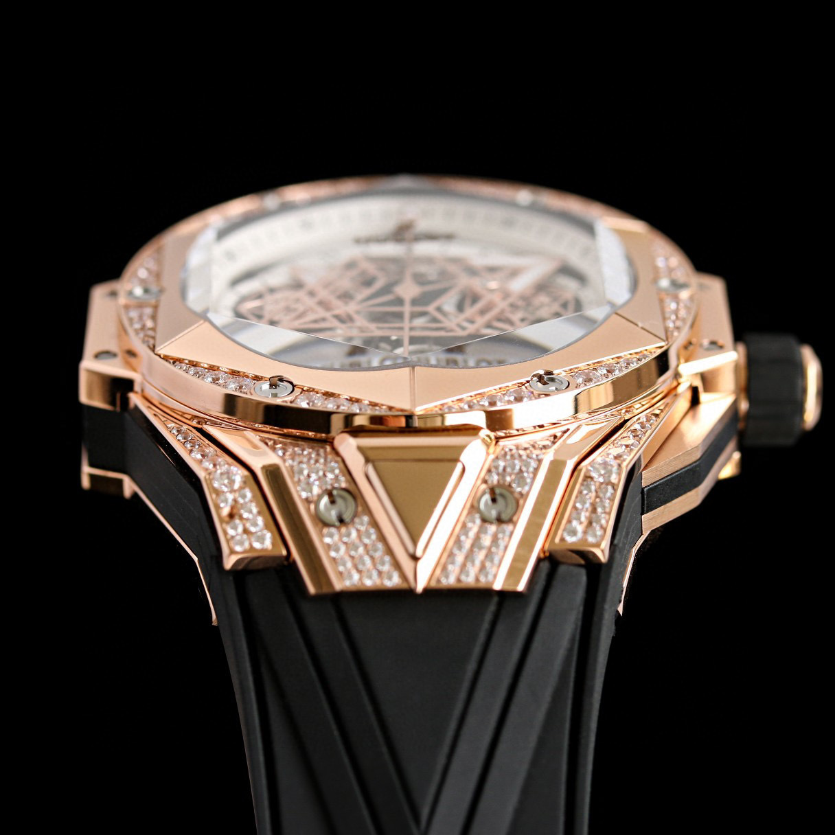 Hublot Big Bang Sang Bleu II King Gold White Watch 45mm Skeleton Dial NEW UNWORN