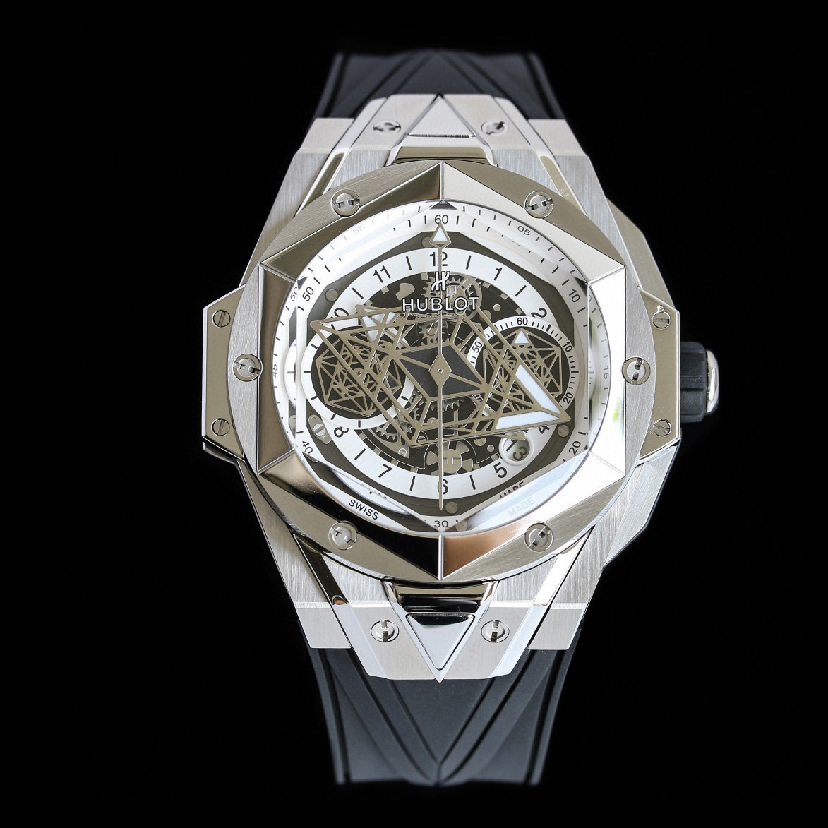 Hublot Sang Bleu Black Dial Watch 45mm eta7750 Automatic Hublot Sang Bleu Black Dial Watch 45mm eta7750 Automatic