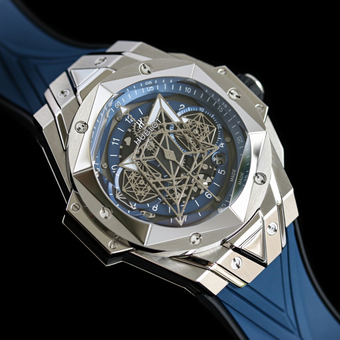 Hublot Big Bang Sang Bleu II Titanium Chronograph Automatic Blue Dial Men's Watch