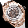 Hublot Big Bang Sang Bleu II King Gold White Watch 45mm Skeleton Dial NEW UNWORN