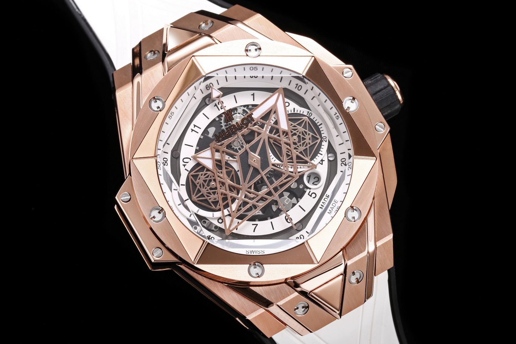 Hublot Big Bang Sang Bleu II King Gold White Watch 45mm Skeleton Dial NEW UNWORN Hublot Big Bang Sang Bleu II King Gold White Watch 45mm Skeleton Dial NEW UNWORN