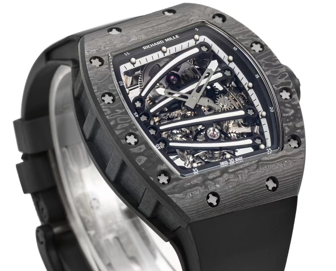 RICHARD MILLE RM59-01 WATCH BLACK CARBON CASE BLACK DIAL TOURBILLON 43x50MM RICHARD MILLE RM59-01 WATCH BLACK CARBON CASE BLACK DIAL TOURBILLON 43x50MM