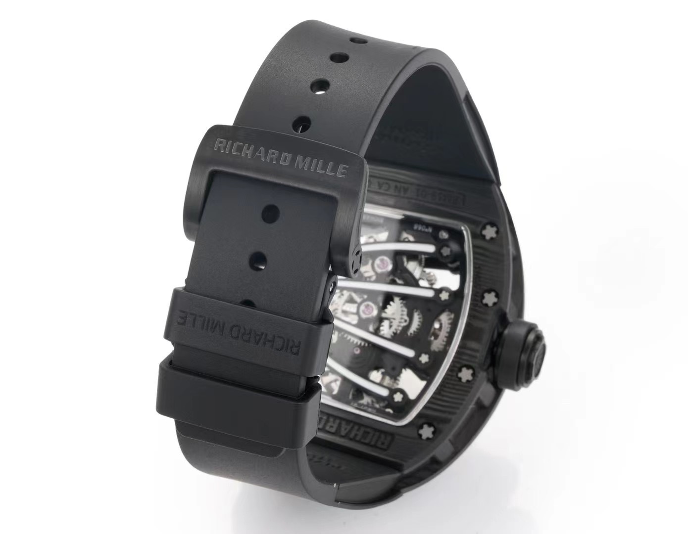 RICHARD MILLE RM59-01 WATCH BLACK CARBON CASE BLACK DIAL TOURBILLON 43x50MM