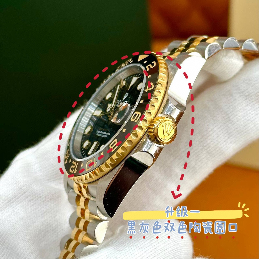 Rolex 126713GRNR GMT-Master II Black Dial Two-Tone 40mm .