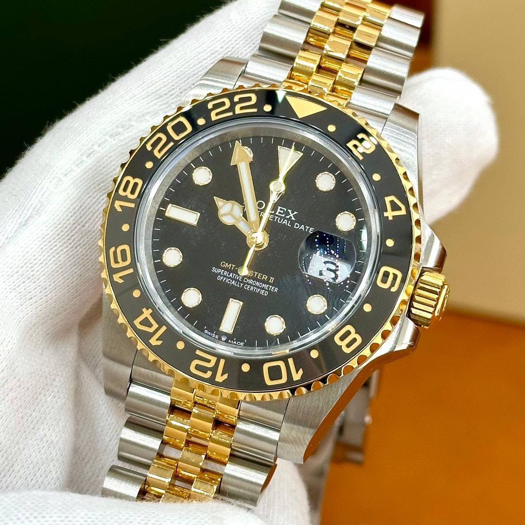 Top watch 00038 Rolex GMT-Master II 40mm, Black Dial, Jubilee Two-Tone 126713GRNR Mint