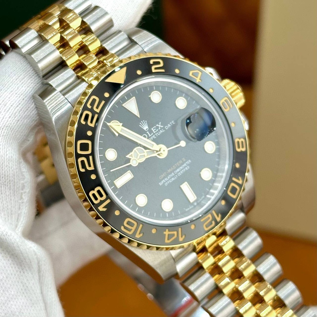 Top watch 00038 Rolex GMT-Master II 40mm, Black Dial, Jubilee Two-Tone 126713GRNR Mint