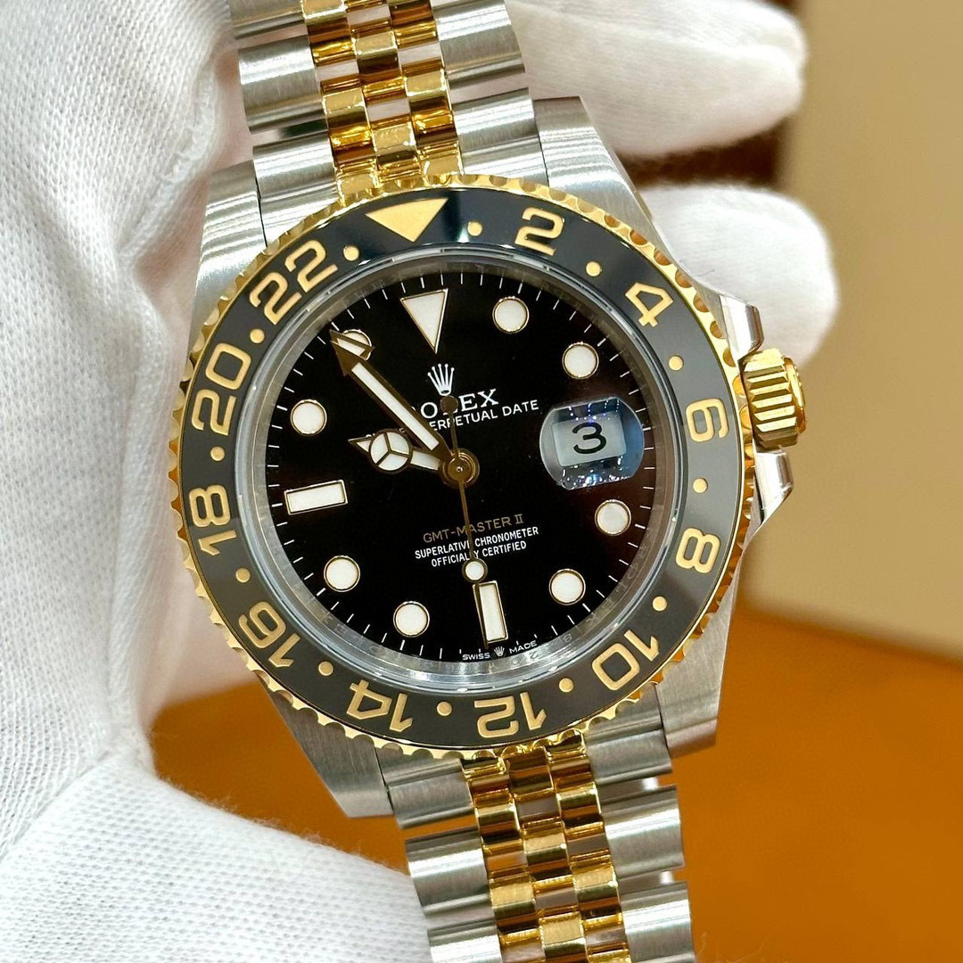 Top watch 00038 Rolex GMT-Master II 40mm, Black Dial, Jubilee Two-Tone 126713GRNR Mint