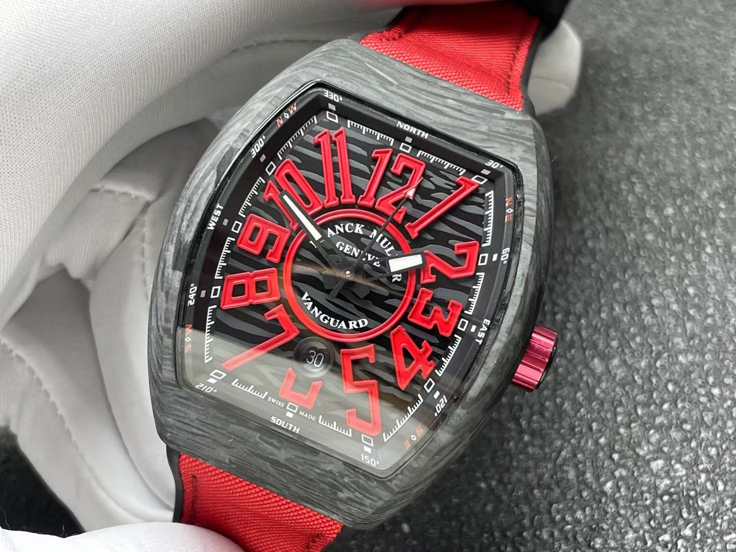 Top watch 000410 Vanguard Classic Carbon V45SCCBNRCARBRGE