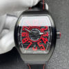 Franck Muller  Vanguard Black Titanium Red Markers Rubber Strap Men's Watch V 45 SC DT TT NR BR NR-RED