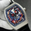 Franck Muller Vanguard Loes Van Delft Skull silver white border