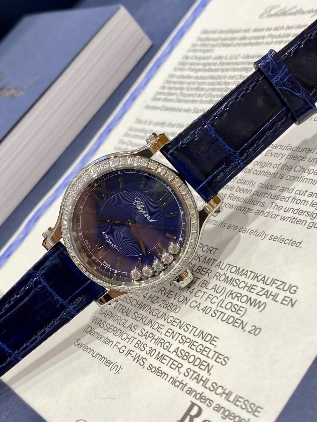 Chopard Happy Sport Blue Women's Watch - 278573-3008