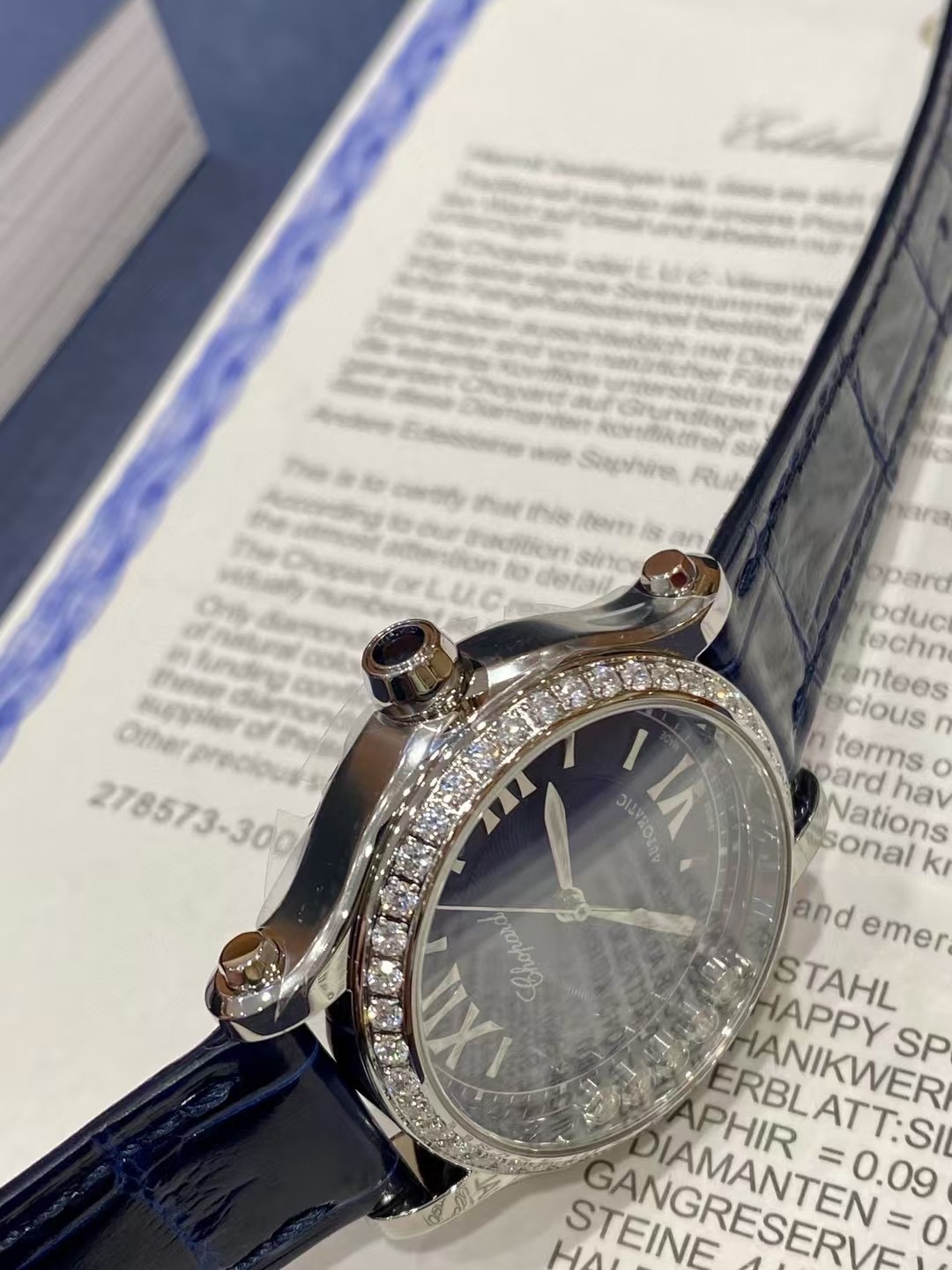 Chopard Happy Sport Blue Women's Watch - 278573-3008