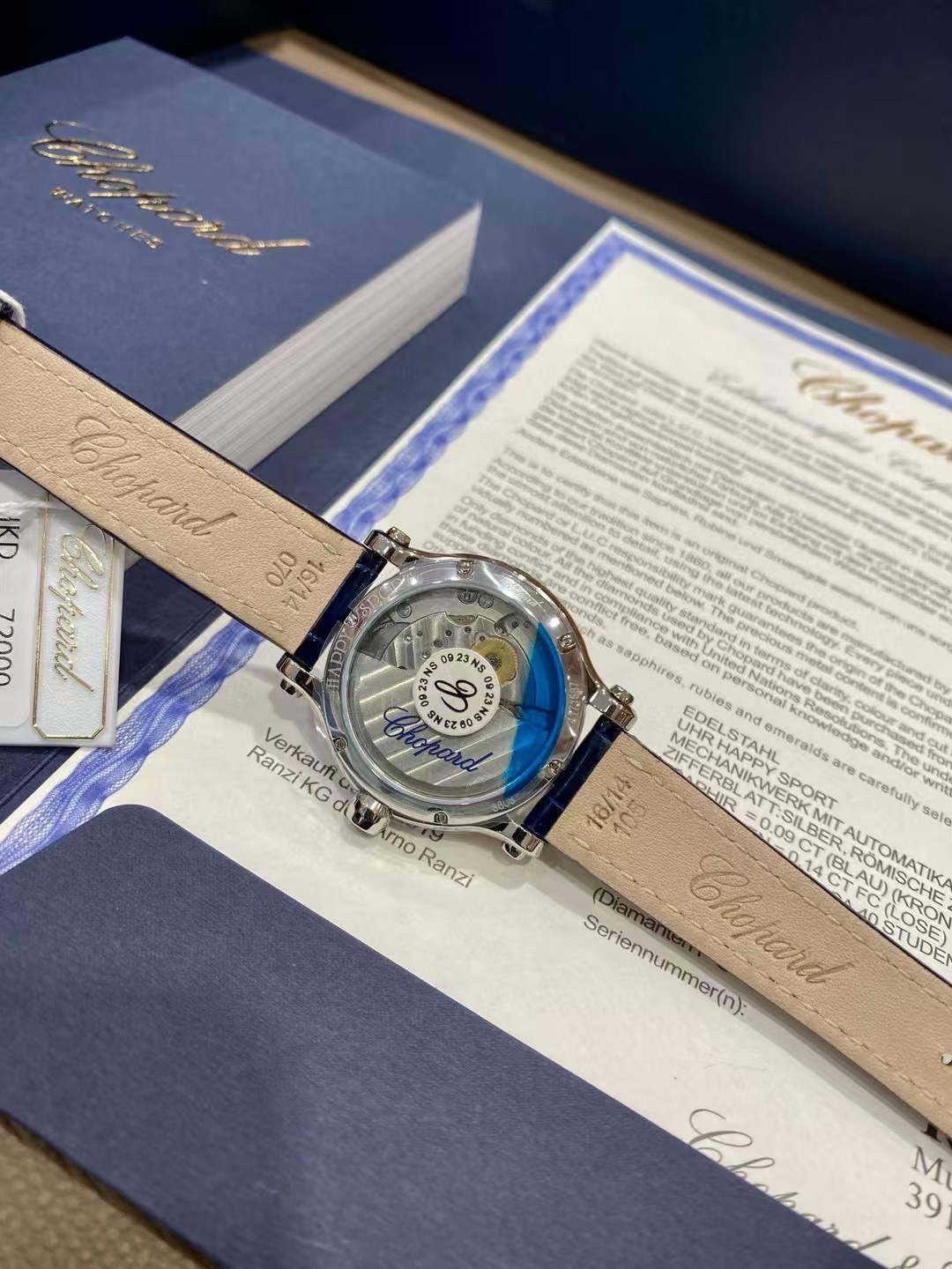 Chopard Happy Sport Blue Women's Watch - 278573-3008