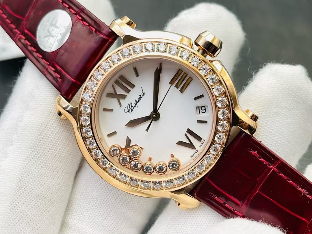 Chopard Happy Sport 18k Rose Gold and Diamond Watch