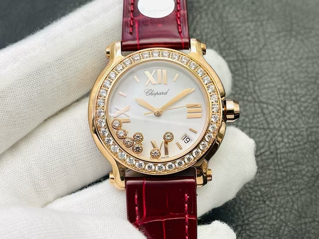 Chopard Happy Sport 18k Rose Gold and Diamond Watch