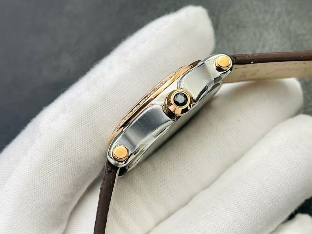 Chopard Happy Sport 18k Rose Gold Chocolate Dial Factory Diamonds 277473-5008