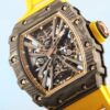 Top watch 00509 Richard Mille RM12-01 Tourbillon Replica Watch yellow rubber band