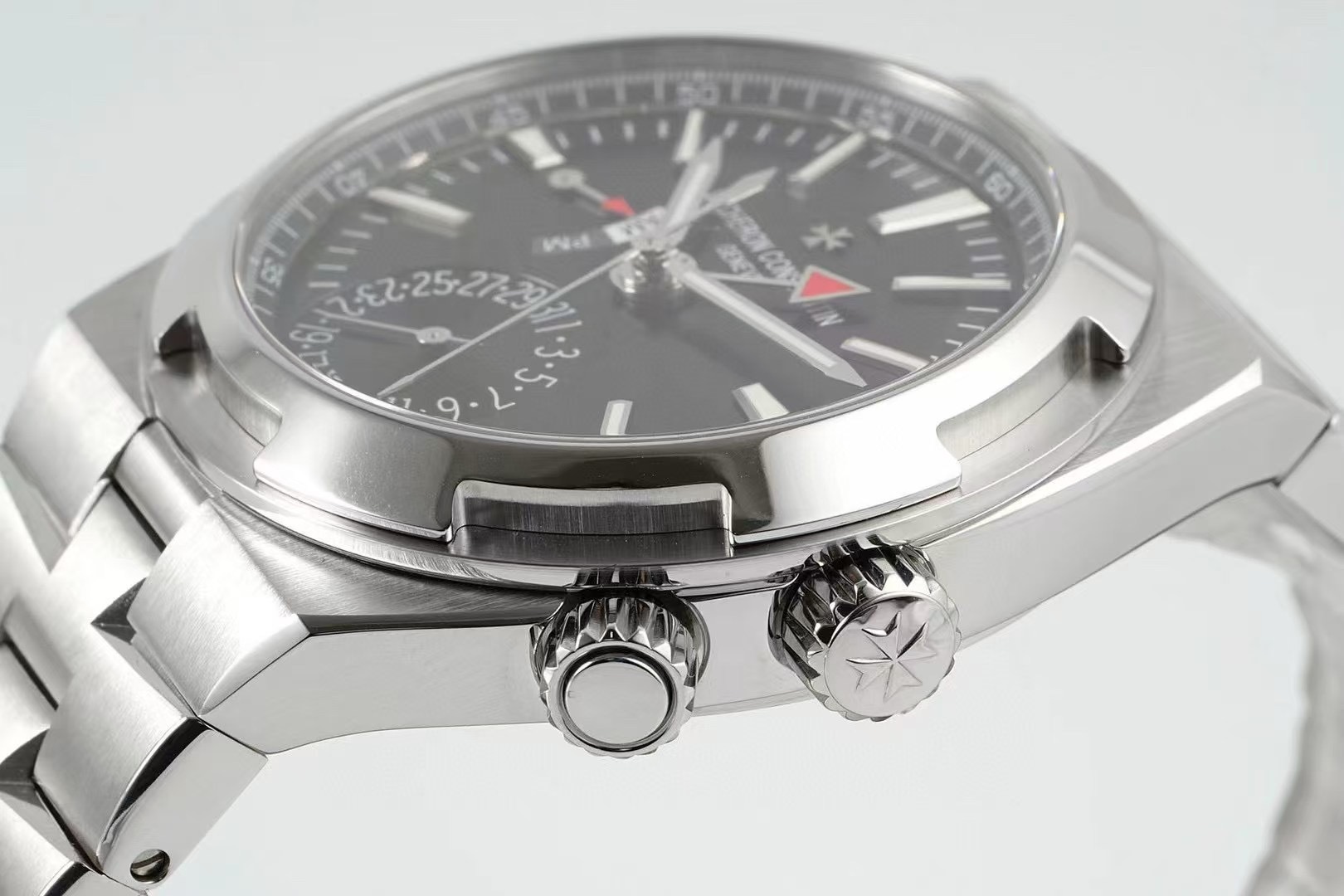 Top watch 00679 Vacheron Constantin Overseas Dual Time Steel Black Dial 7900V/110A-B546 - BRAND NEW