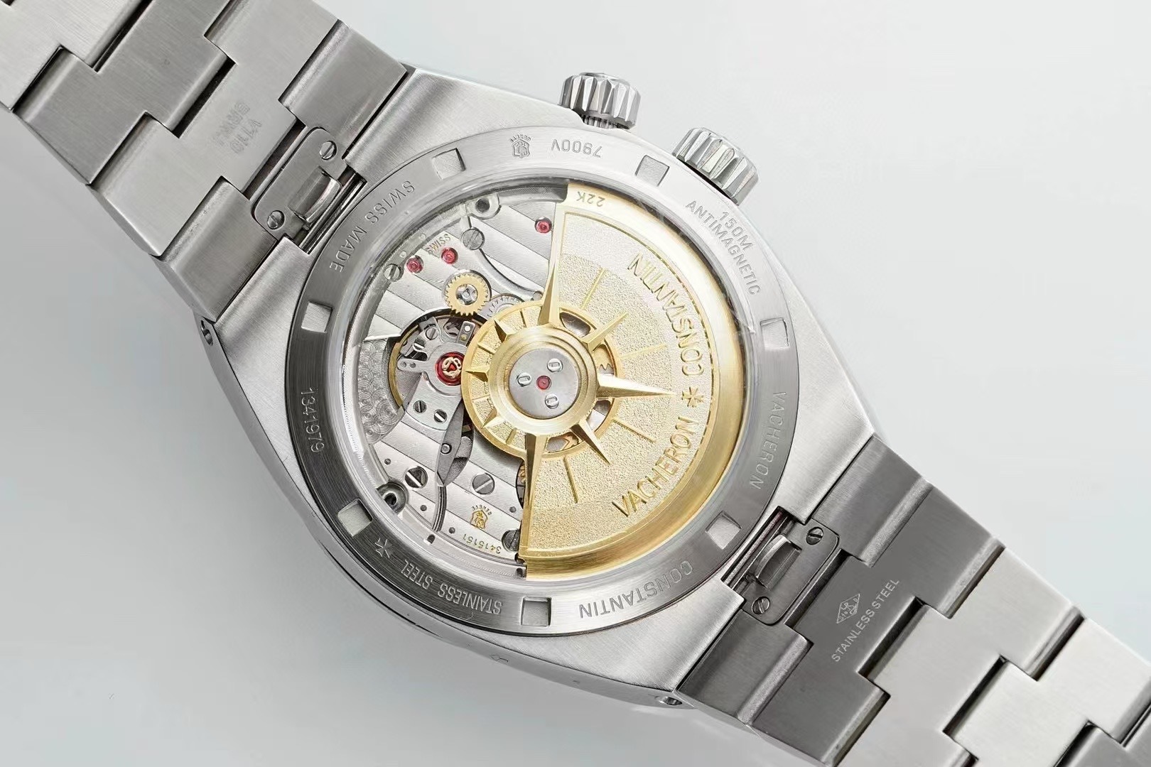 Top watch 00689 Vacheron Constantin Overseas Dual Time Steel Mens Watch 7900V