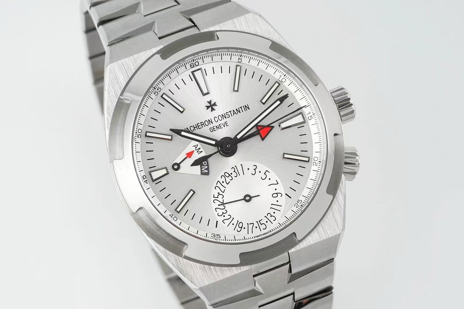 Top watch 00689 Vacheron Constantin Overseas Dual Time Steel Mens Watch 7900V