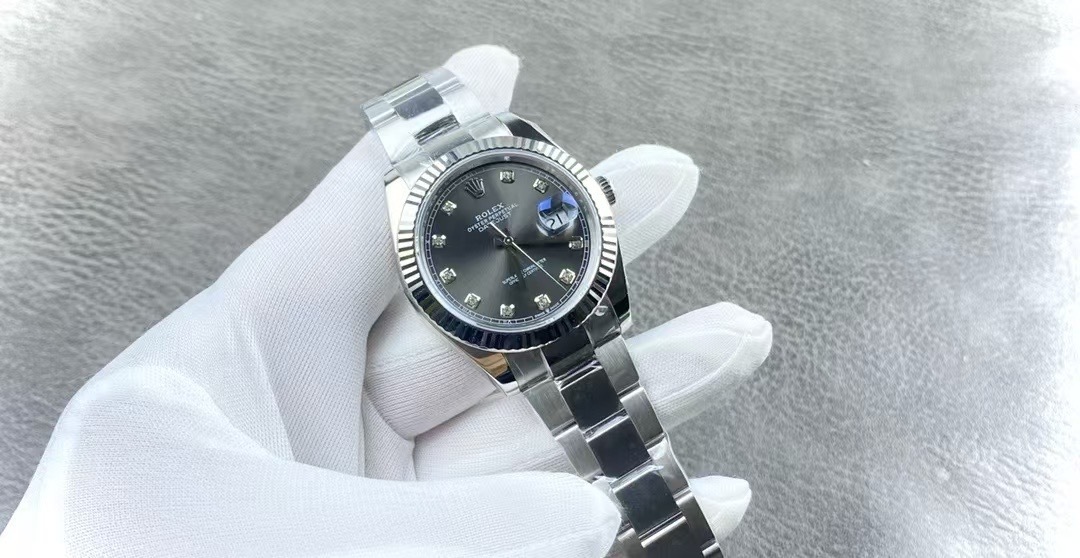 Top watch 00739 Rolex Datejust II 116334 Steel Rhodium Diamond Dial Automatic Watch Full Set