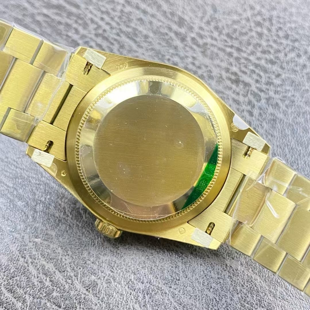 Rolex 18038 Day Date 36 Onyx Dial 1979 Vintage Factory Service Yellow Gold Black