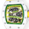 Top watch 00919 RICHARD MILLE RM61-01 REPLICA WATCH BLUE DIAL GOLD RUBBER STRAP ZF 43MM