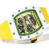 Top watch 00919 RICHARD MILLE RM61-01 REPLICA WATCH BLUE DIAL GOLD RUBBER STRAP ZF 43MM