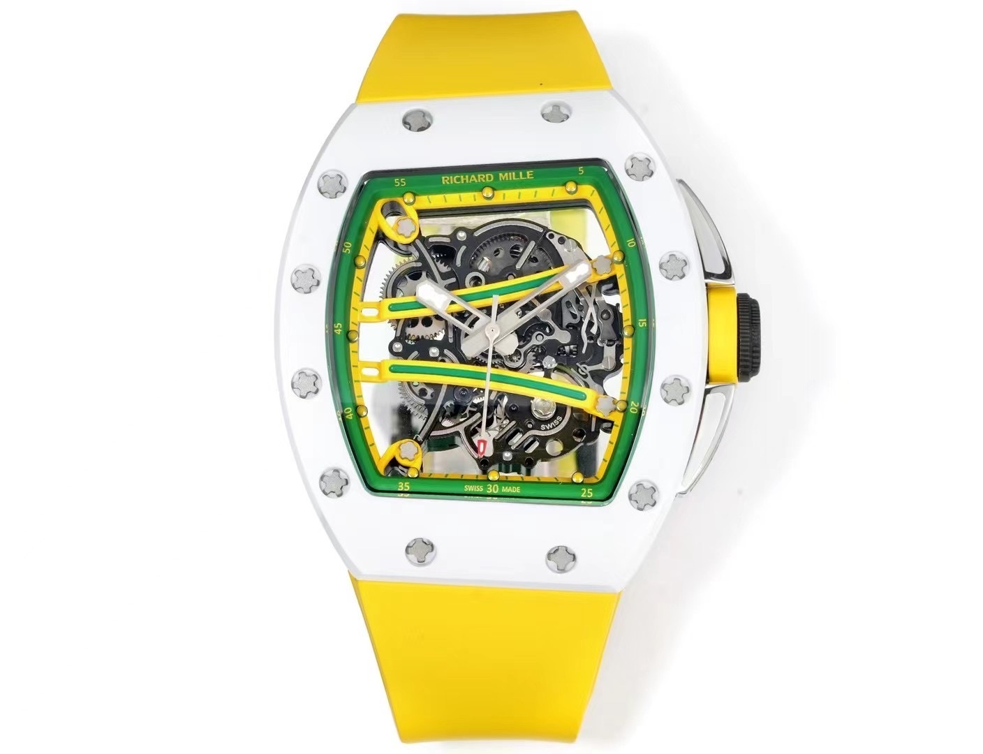 RICHARD MILLE RM61-01 REPLICA WATCH BLUE DIAL GOLD RUBBER STRAP ZF 43MM RICHARD MILLE RM61-01 REPLICA WATCH BLUE DIAL GOLD RUBBER STRAP ZF 43MM