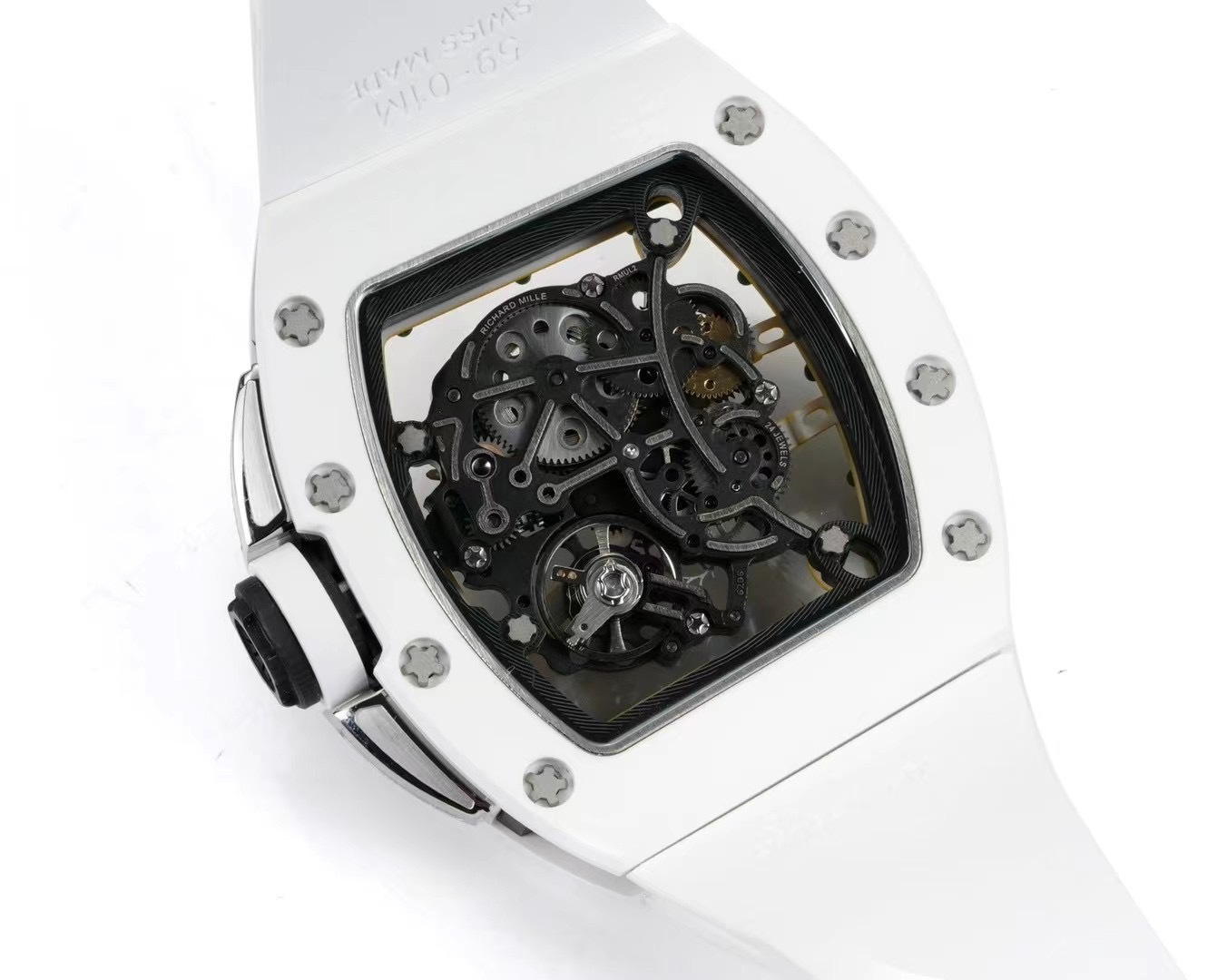 Top watch 00929 Richard Mille RM61-01 Yohan Blake White Ceramic Replica Watch Top Grade 43x50mm