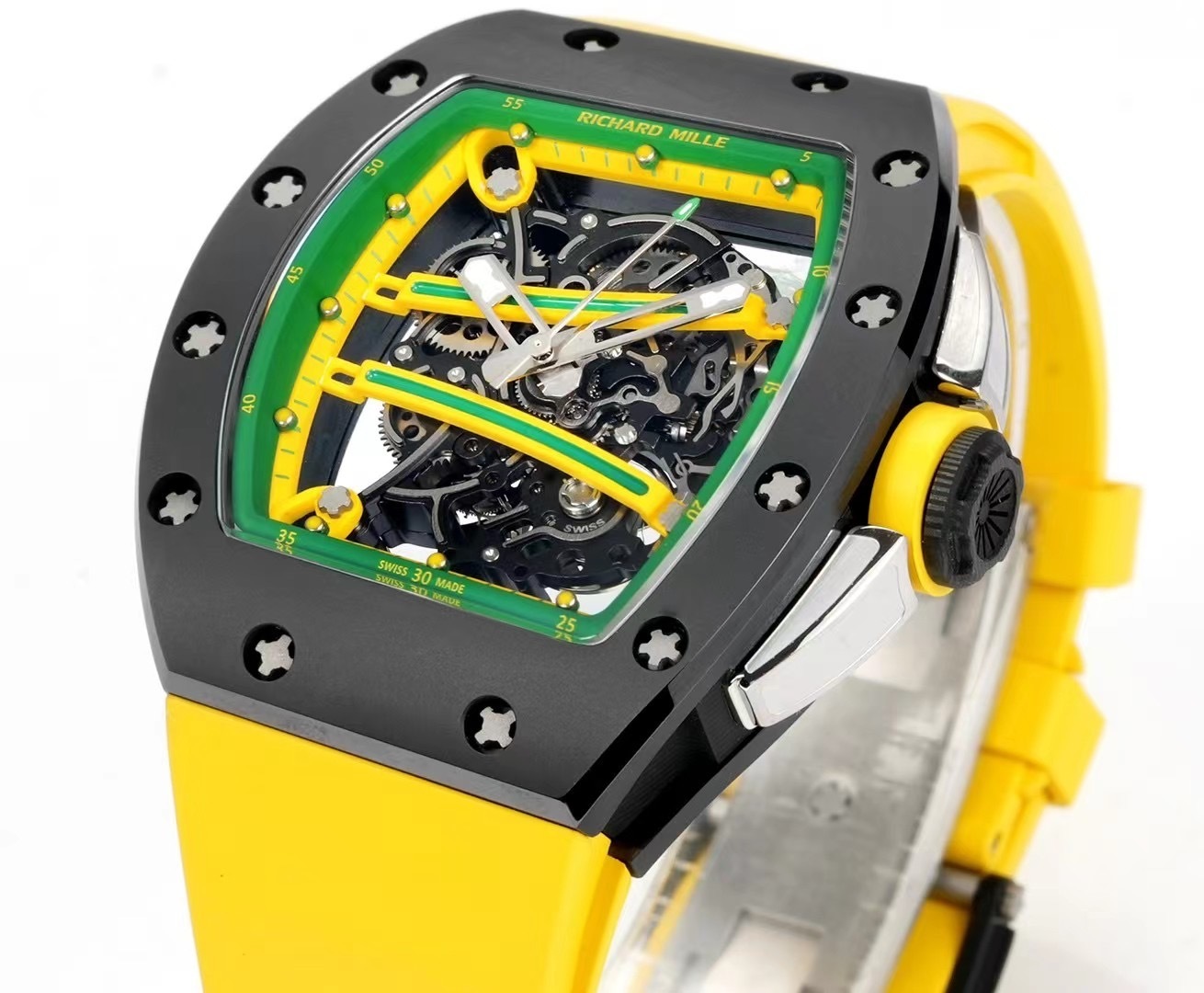 Richard Mille - Yohan Blake Richard Mille Yohan Blake Ceramic Manual WInding Yellow RM 61-01 - BRAND NEW
