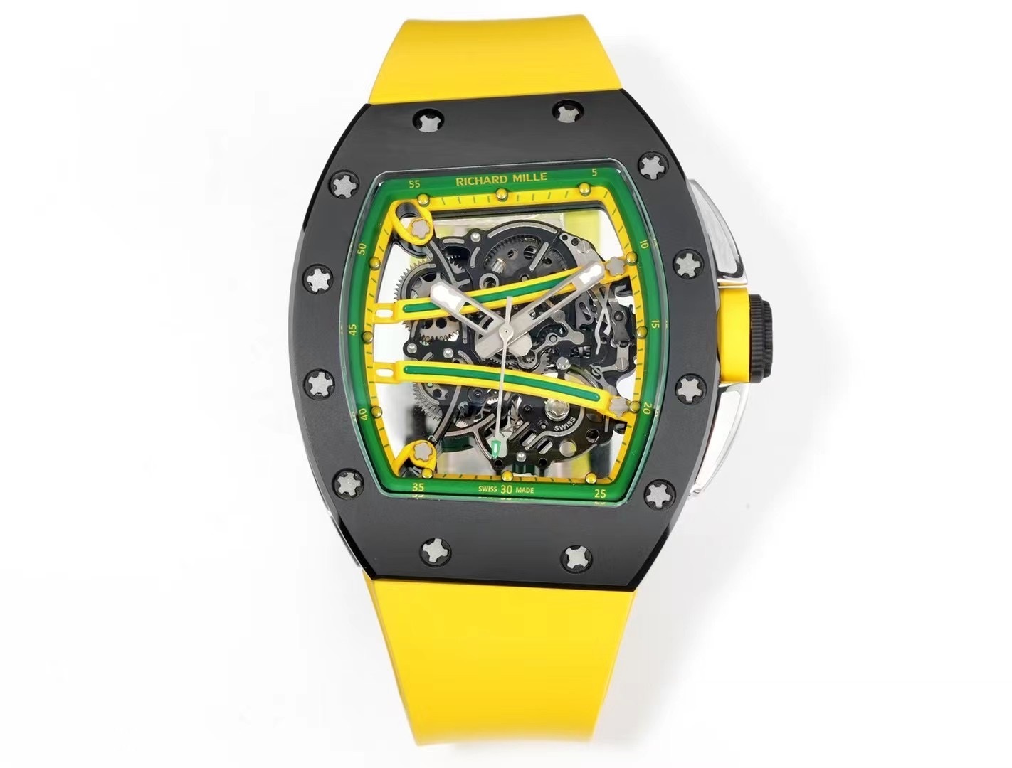 Richard Mille – Yohan Blake Richard Mille Yohan Blake Ceramic Manual WInding Yellow RM 61-01 – BRAND NEW