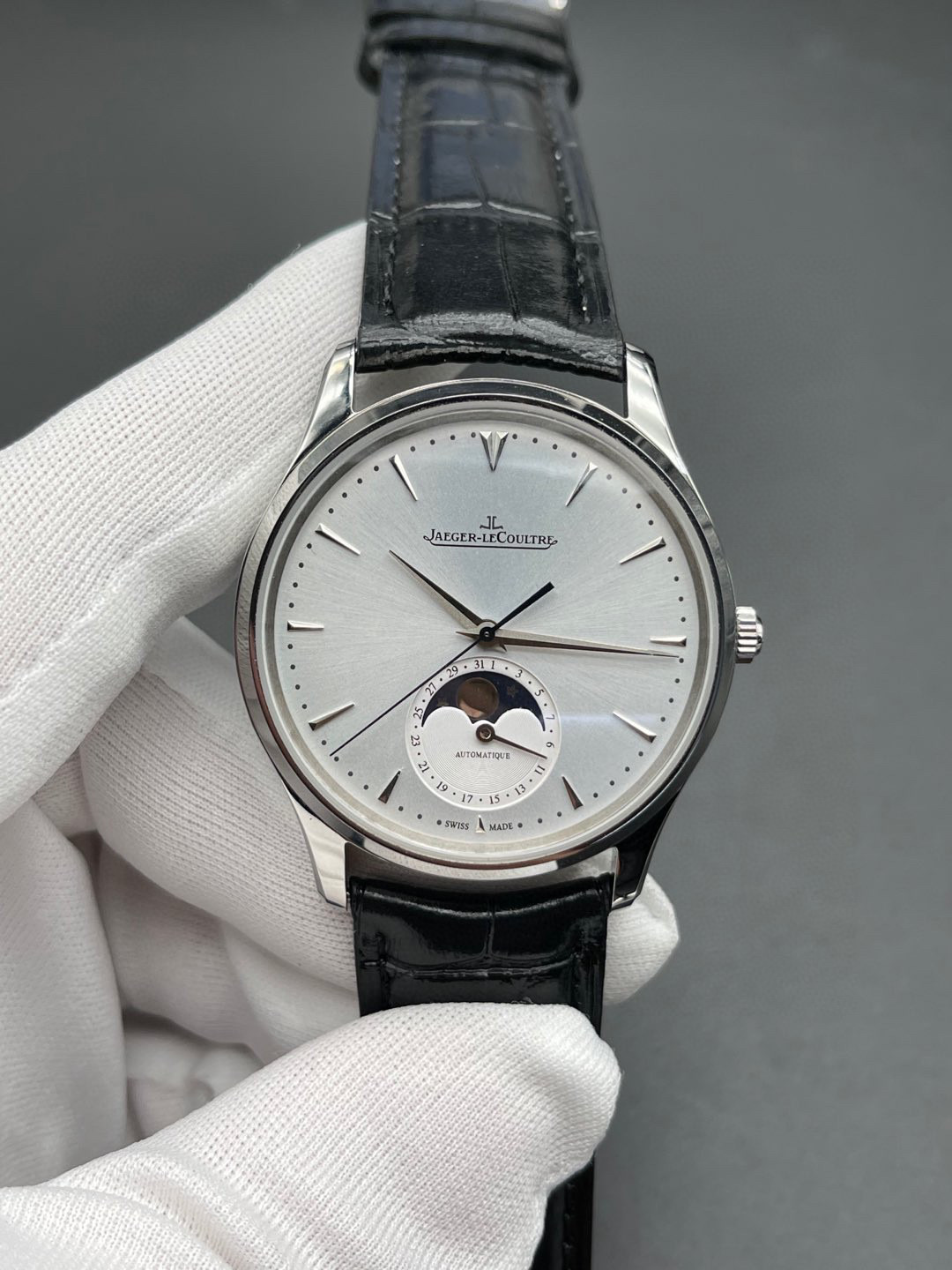 JLC JAEGER LECOULTRE Master Ultra Thin Moon 39 Q1368420 Silver Dial – Pre Owned