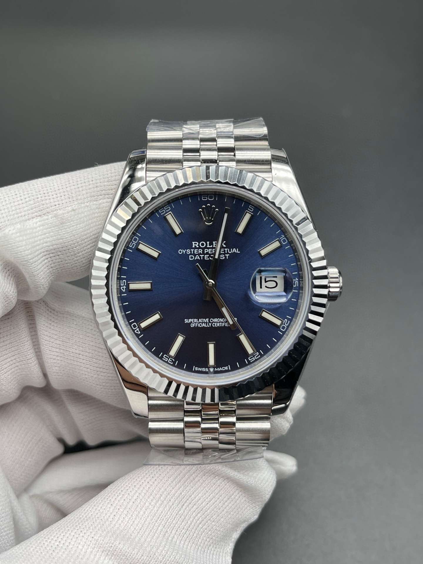 Rolex Datejust 41mm Blue Dial Watch Ref# 126334