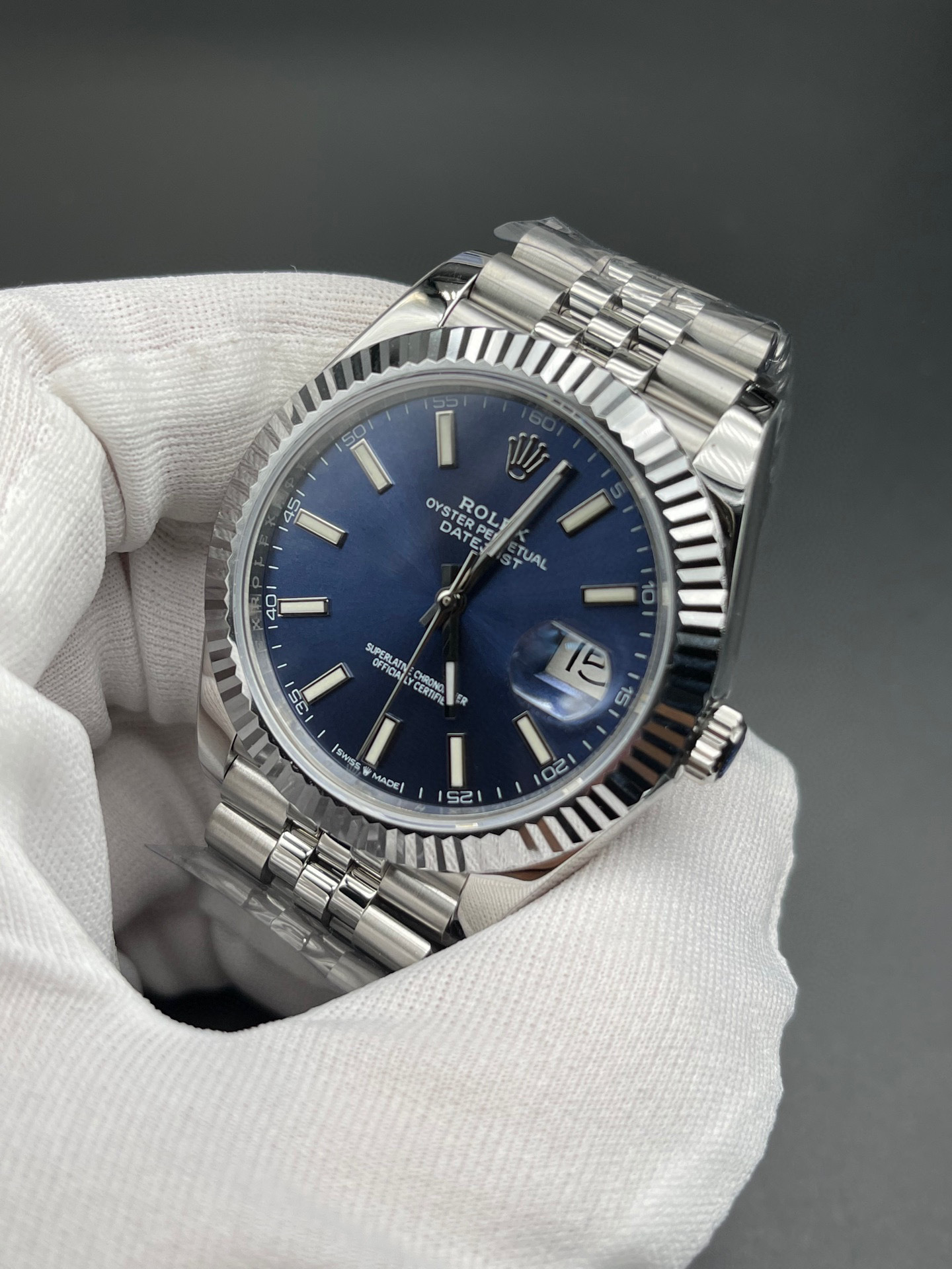 Rolex Datejust 41mm Blue Dial Watch Ref# 126334