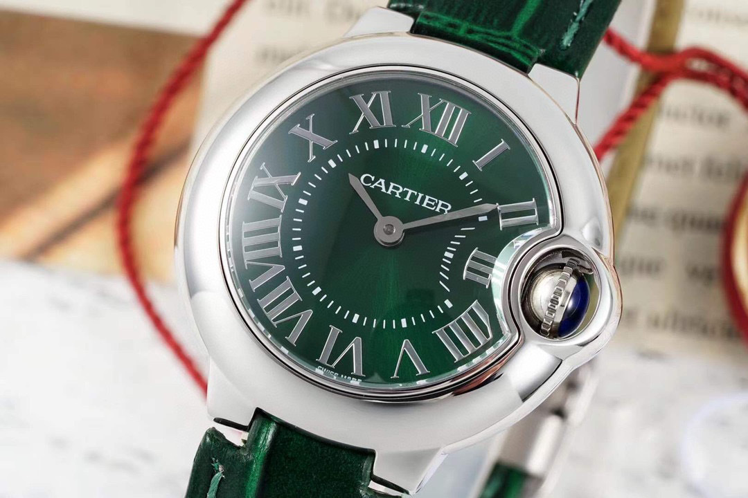 Cartier Ballon Bleu 40mm Watch, Dark Green Dial