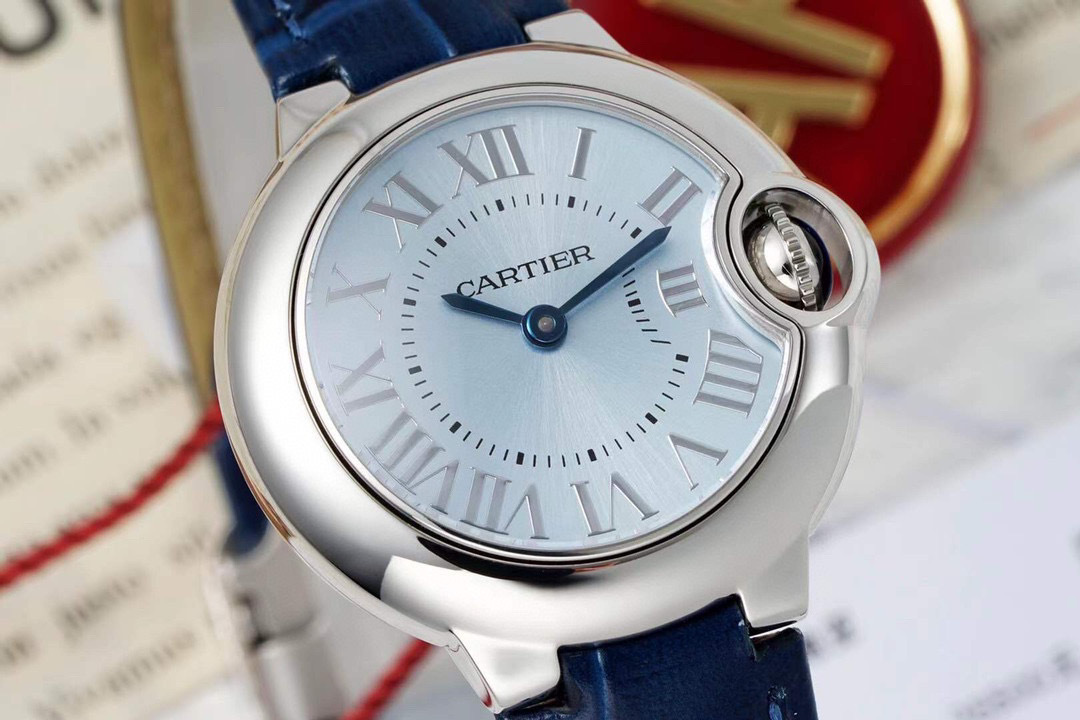 Cartier Ballon Bleu Steel Silver Color Dial 28mm Quartz Women’s Watch W69010Z4