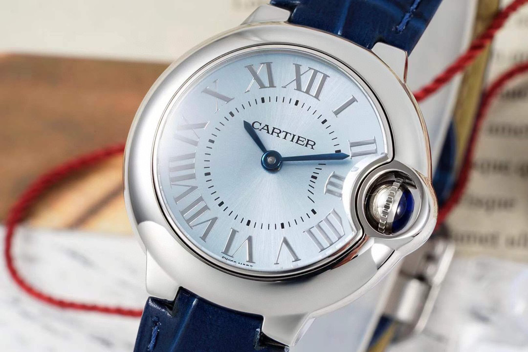 Cartier Ballon Bleu Steel Silver Color Dial 28mm Quartz Women’s Watch W69010Z4