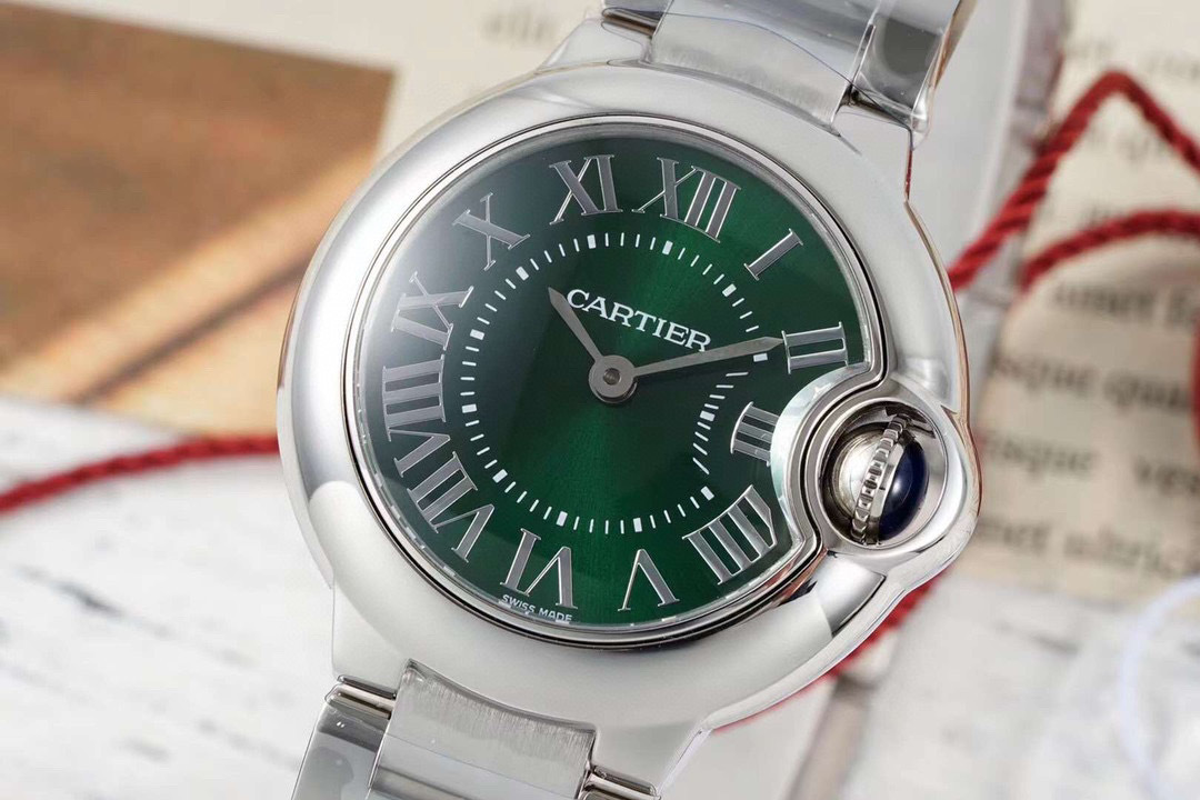 Cartier Ballon Bleu 40mm Watch, Dark Green Dial
