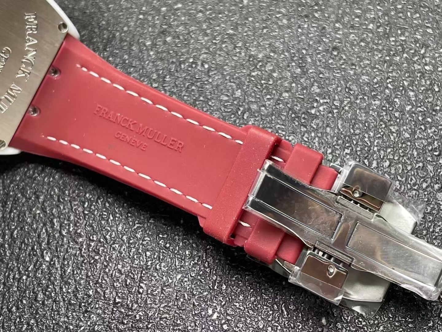 Franck Muller Vanguard Yachting Red Dial Watch, 42.5mm x 52.7mm