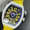 Franck Muller Vanguard V45 White Ceramic Case Yellow
