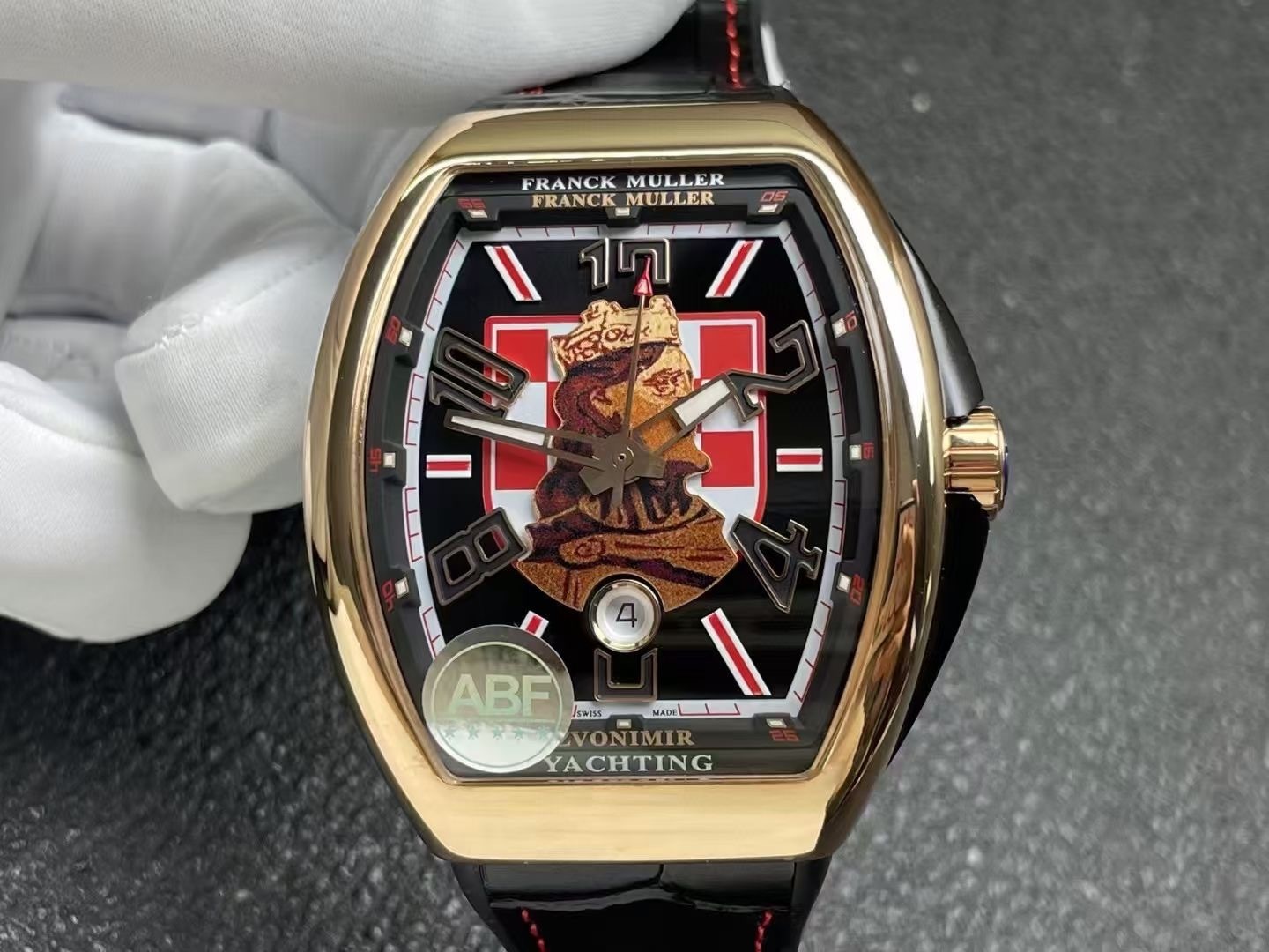 Franck Muller Vanguard V 45 SC DT RCG Stainless steel Black . Franck Muller Vanguard V45 Croatia ZVONIMIR Rose Gold Black