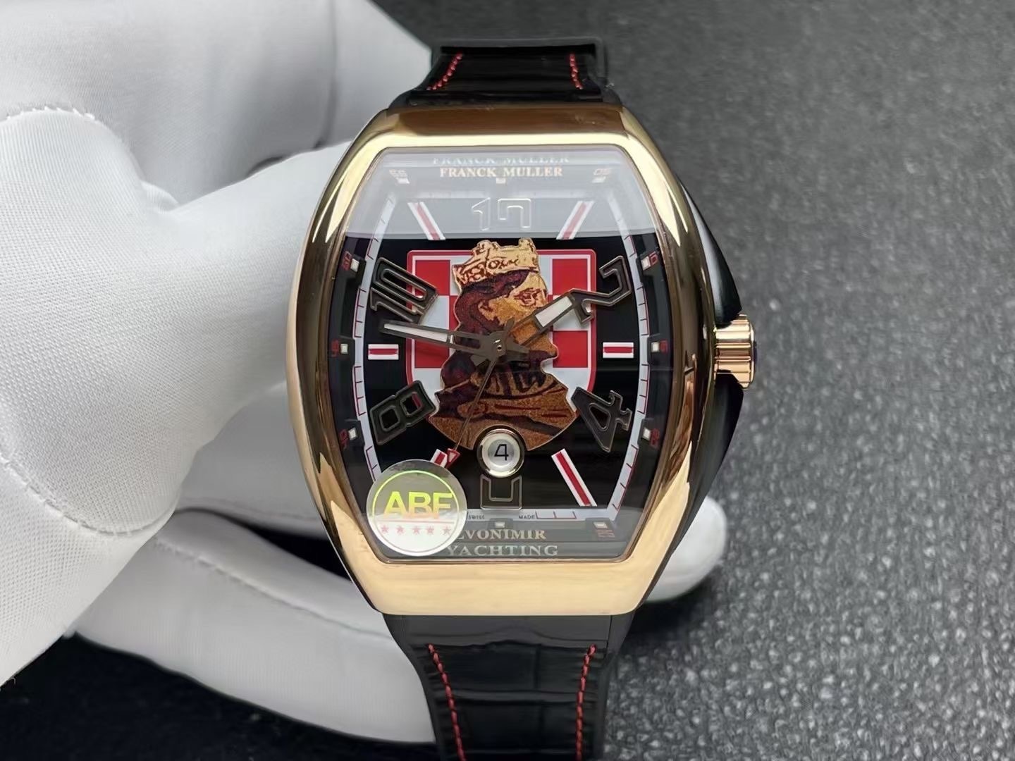 Franck Muller Vanguard V 45 SC DT RCG Stainless steel Black . Franck Muller Vanguard V45 Croatia ZVONIMIR Rose Gold Black