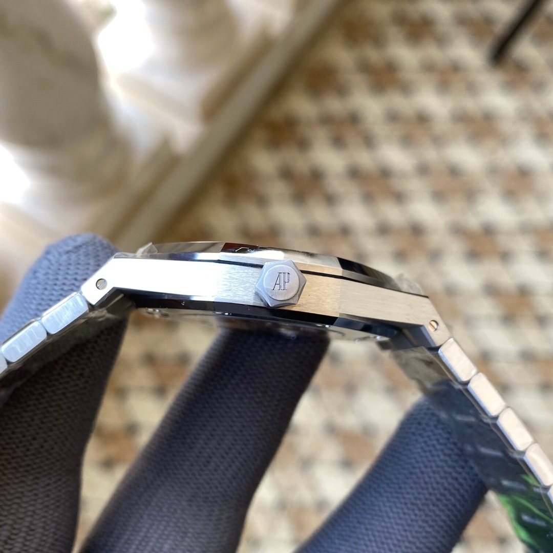 Watch00139 Audemars Piguet Royal Oak 15300 weißes Zifferblatt Edelstahl Automatik Uhr