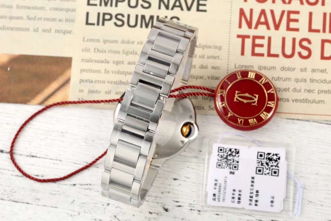 Cartier Ballon Bleu De Cartier Watch, 33mm, Mechanical Movement With Automatic Winding, Yellow Gold, Steel W2BB0029