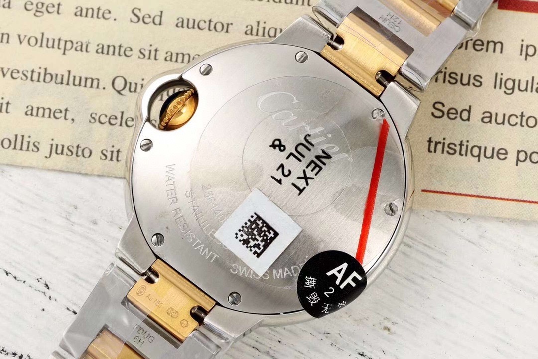 Cartier Ballon Bleu De Cartier Watch, 33mm, Mechanical Movement With Automatic Winding, Yellow Gold, Steel W2BB0029