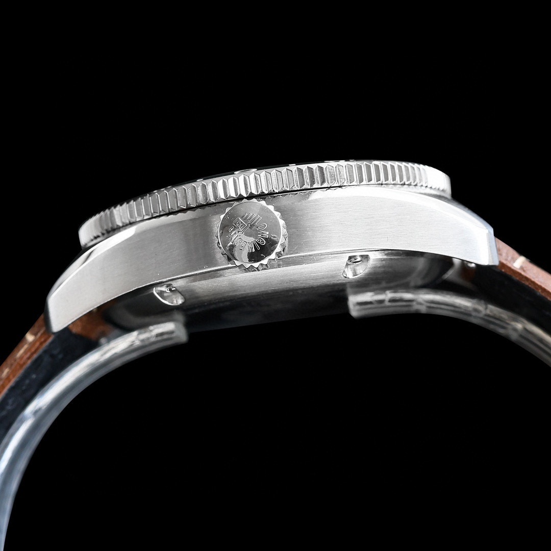 Longines LONGINES SPIRIT ZULU TIME Automatic, Stainless Steel And dark blue dial brown leather strap