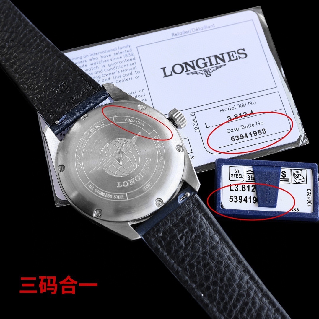 LONGINES SPIRIT ZULU TIME Automatic, Stainless Steel And blue dial blue strap