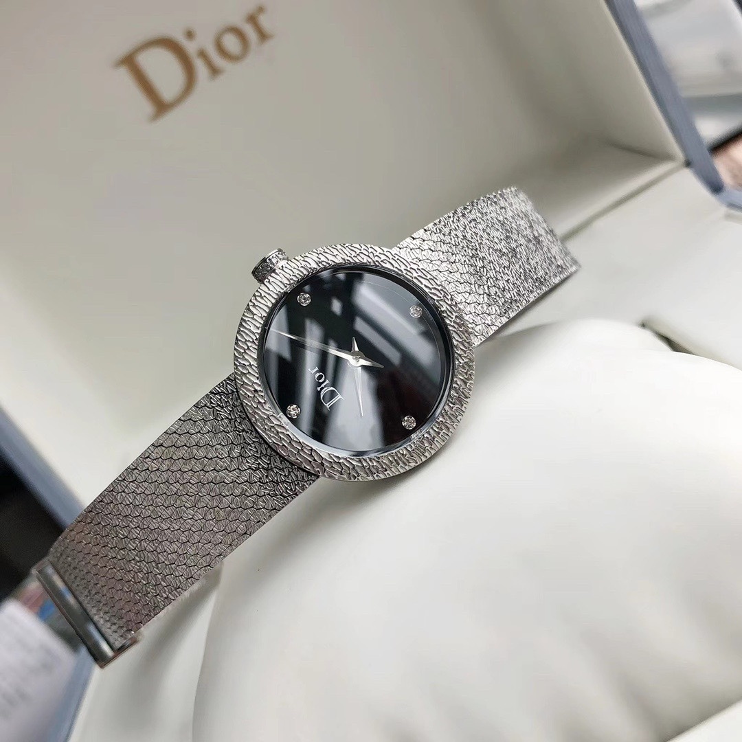Dior La D De Dior CD047111M002 Diamonds Stainless Steel 25MM Ladies' Quartz