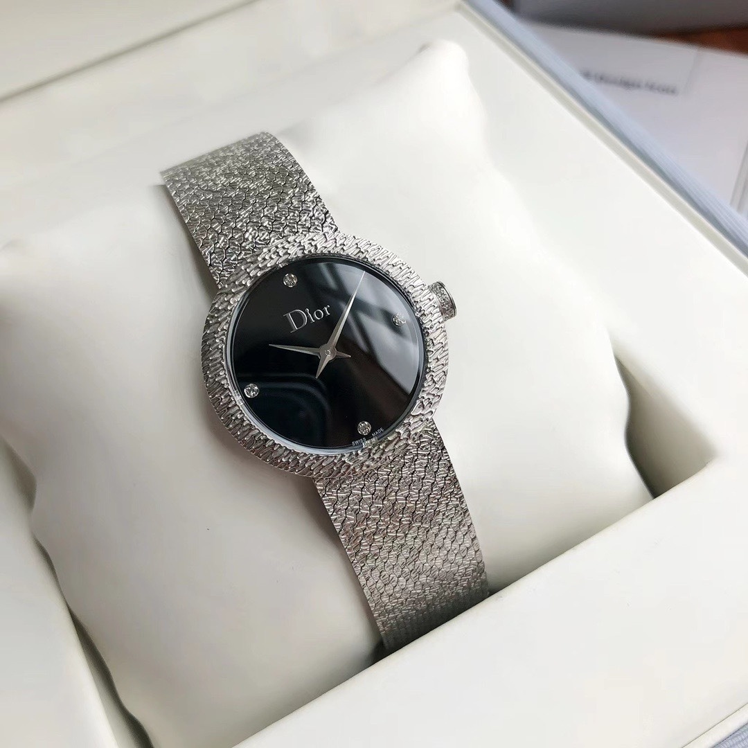 Dior La D De Dior CD047111M002 Diamonds Stainless Steel 25MM Ladies' Quartz